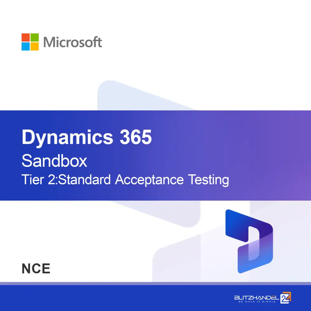 Dynamics 365 Operations - Sandbox Tier 2: Teste de Aceitação Padrão